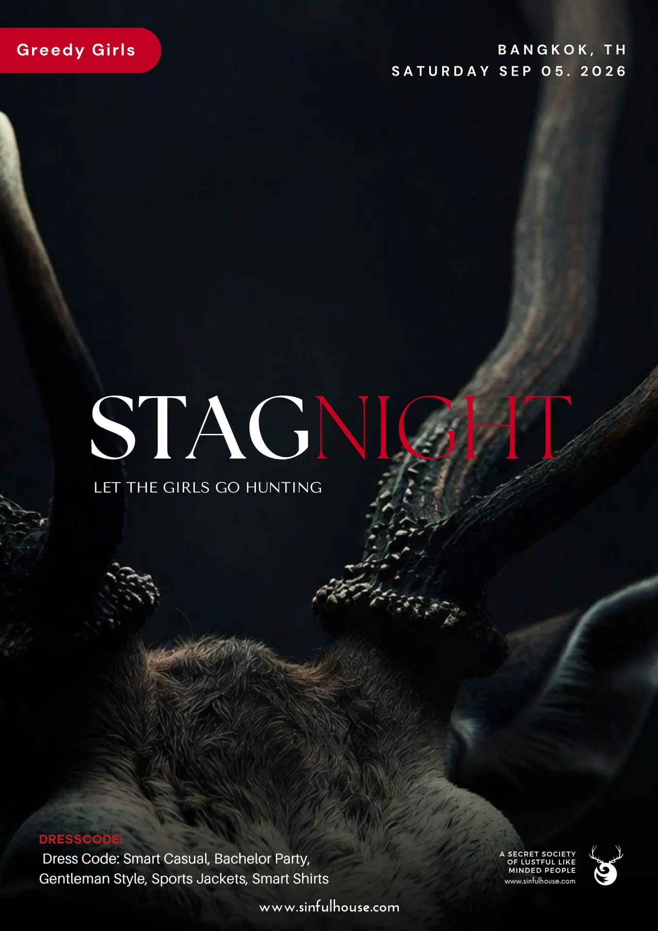 Stags Night event poster